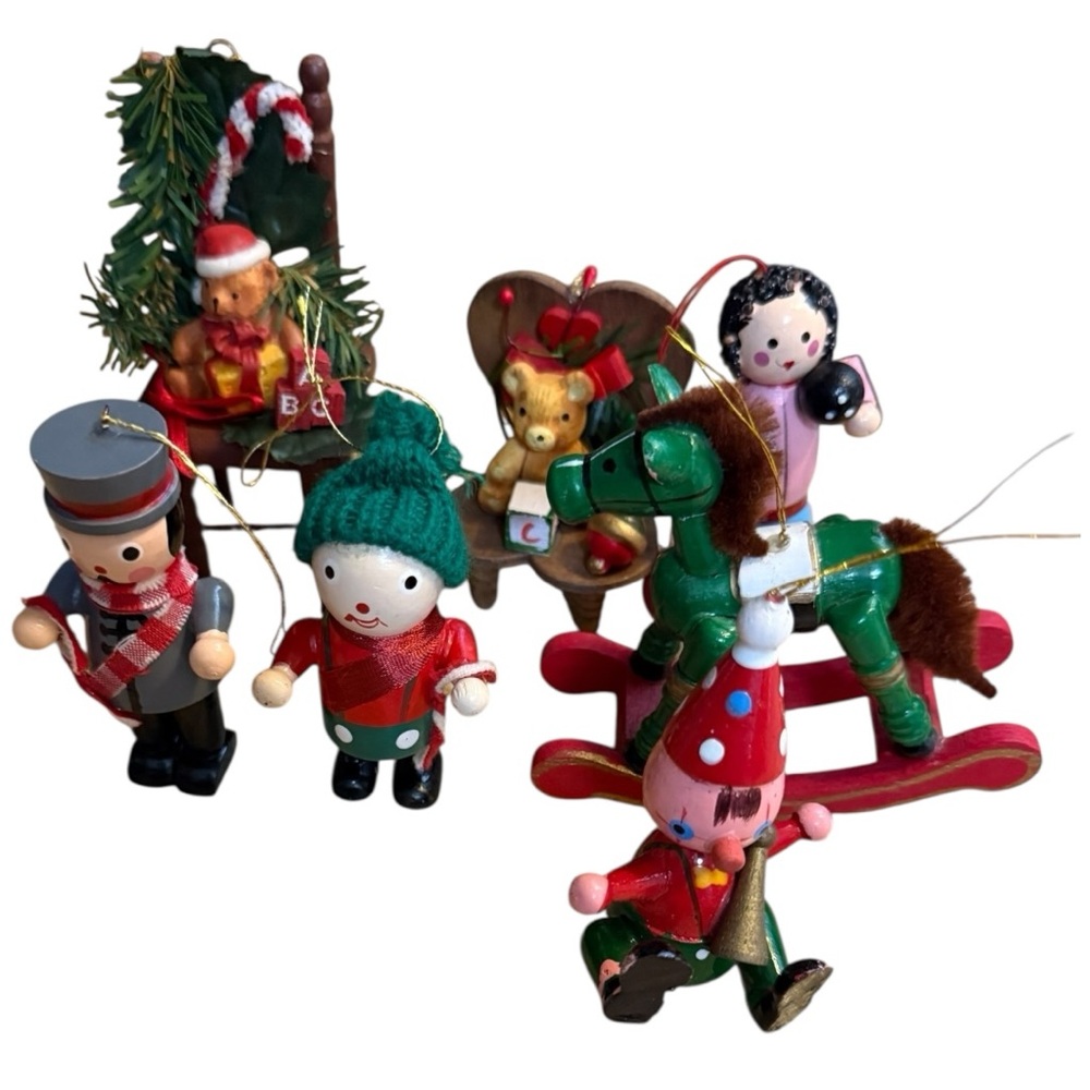 Vintage Wooden Christmas Ornaments